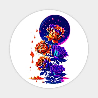 colorful dream fantasy roses Magnet